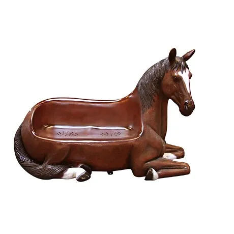 Saddle-Up Horse Photo Op Sculptural Bench