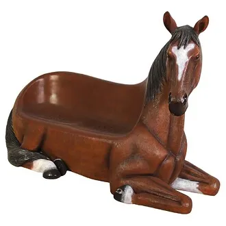 Saddle-Up Horse Photo Op Sculptural Bench