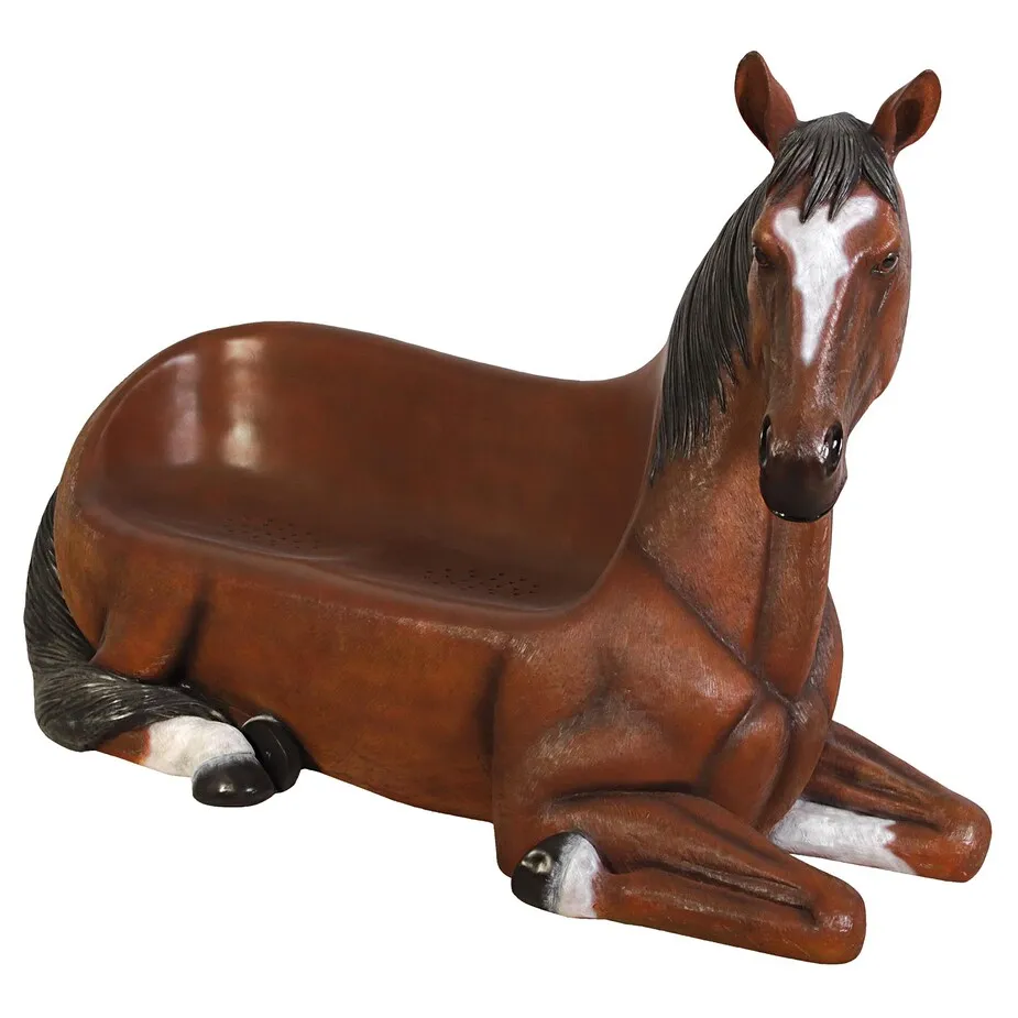Saddle-Up Horse Photo Op Sculptural Bench