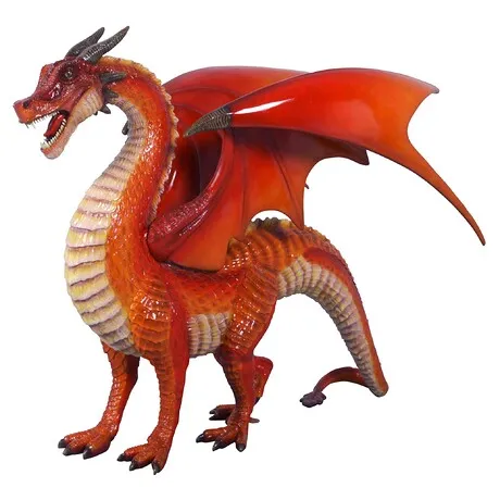 The Red Welsh Dragon Statue: Large