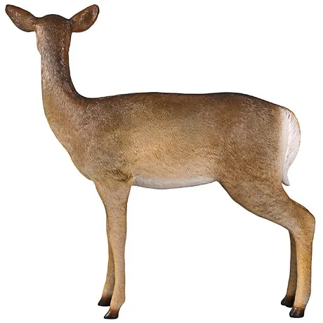 Forest White Tailed Doe, Female Deer Statue