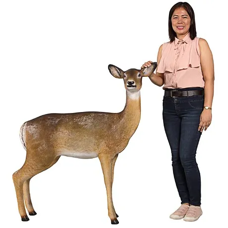 Forest White Tailed Doe, Female Deer Statue