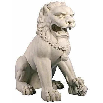 Grand Palace Chinese Lion Foo Dog Statue: Female (alone)