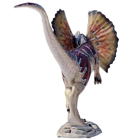 Jurassic-Sized Dilophosaurus Dinosaur Statue