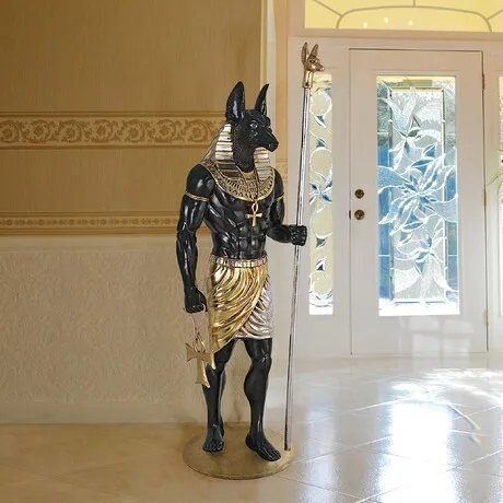 The Egyptian Grand Ruler Collection: Life-Size Anubis Statue
