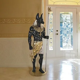 The Egyptian Grand Ruler Collection: Life-Size Anubis Statue