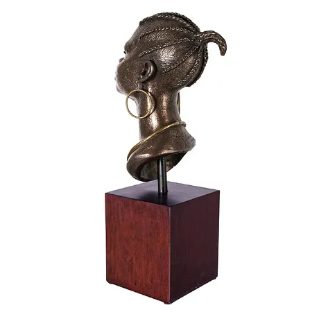 African Maiden Princess Sculptural Bust