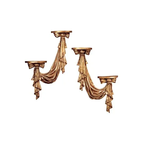 Saint Louis Draped Sculptural Wall Accent Shelf Set
