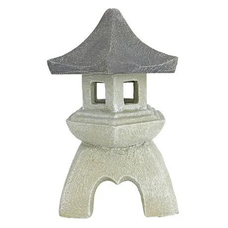 Asian Temple Pagoda Lantern Statue: Set of Two Medium