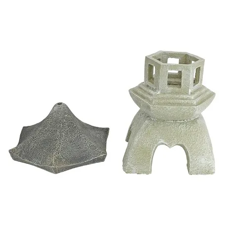 Asian Temple Pagoda Lantern Statue: Set of Two Medium