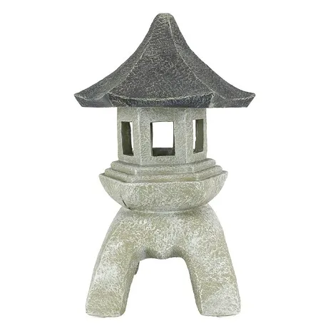 Asian Temple Pagoda Lantern Statue: Set of Two Large