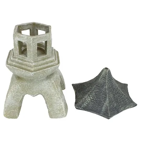 Asian Temple Pagoda Lantern Statue: Set of Two Large