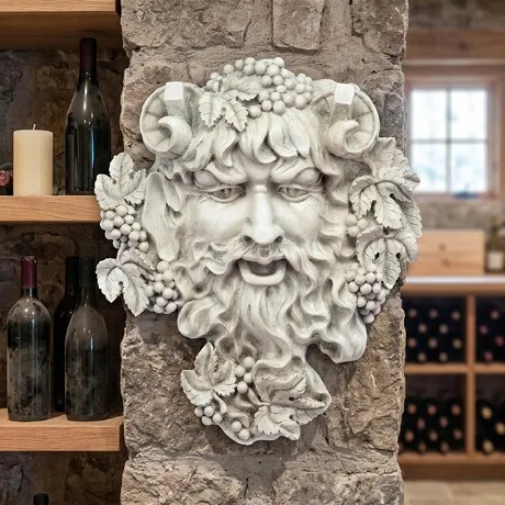 Bacchus, God of Wine Greenman Wall Sculpture: Medium