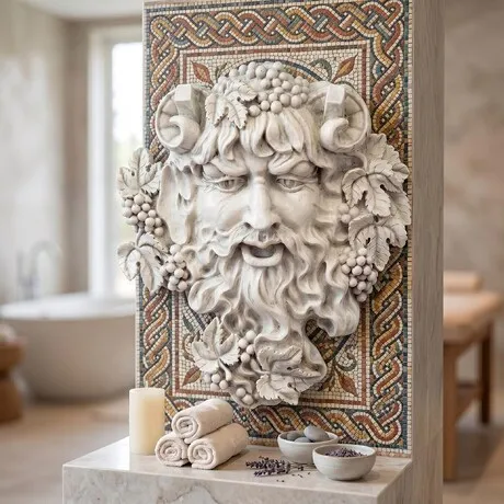 Bacchus, God of Wine Greenman Wall Sculpture: Medium