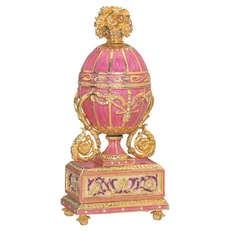 Saint Petersburg Imperial Romanov-Style Collectible Enameled Egg: Katrina