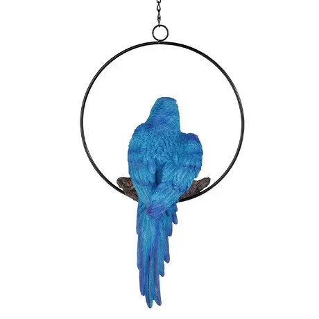 Polly in Paradise Parrot on Ring Perch: Medium