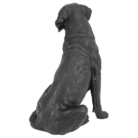 Black Labrador Retriever Dog Statue