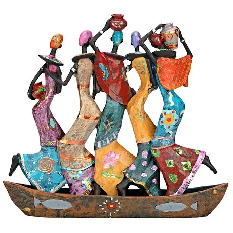 The Maiden Water Carriers of Ghana Sculpture