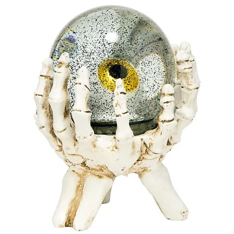 All-Seeing Eye of the Skeleton Water Globe Statue