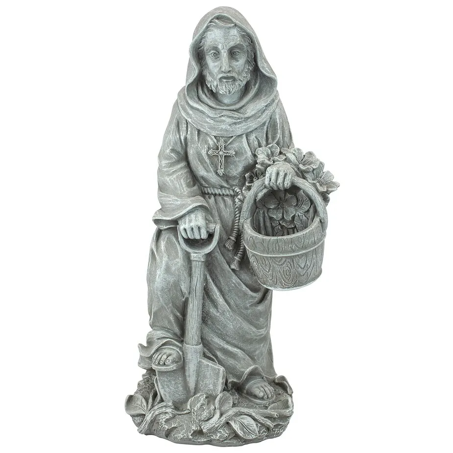 St. Fiacre the Gardener's Patron Saint Statue: Small