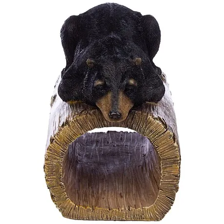 Black Bear Gutter Guardian Downspout Statue