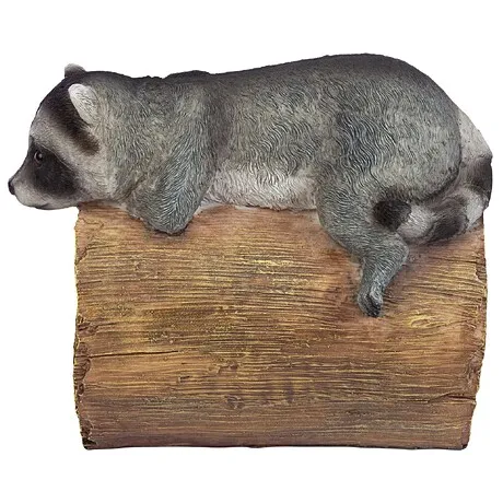 Raider the Raccoon Gutter Guardian Downspout Statue