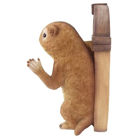 Garden Greetings Squirrel Welcome Sign Tree House Door Sculpture
