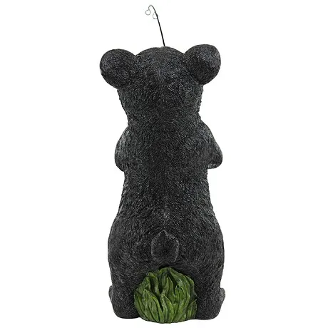 Hooked on Fishing, Black Bear Cub Fisherman Statue