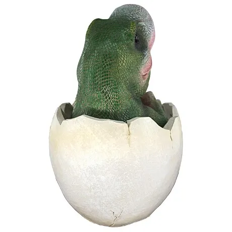 Baby Tyrannosaurus Rex Dinosaur Egg Hatchling Statue