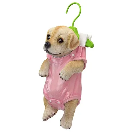 Hanger Hound Labrador Retriever Hanging Puppy Dog Statue