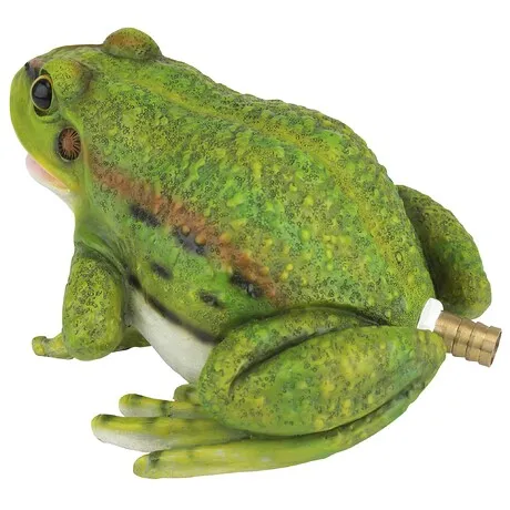 Friendly Frog Toad Spitter Piped Statue