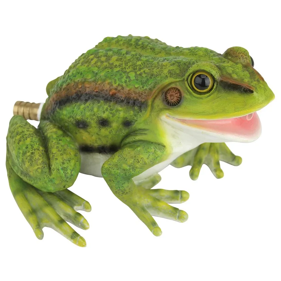 Friendly Frog Toad Spitter Piped Statue
