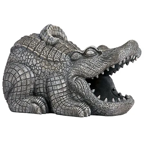 Swamp Alligator Gutter Guardian Downspout Statue