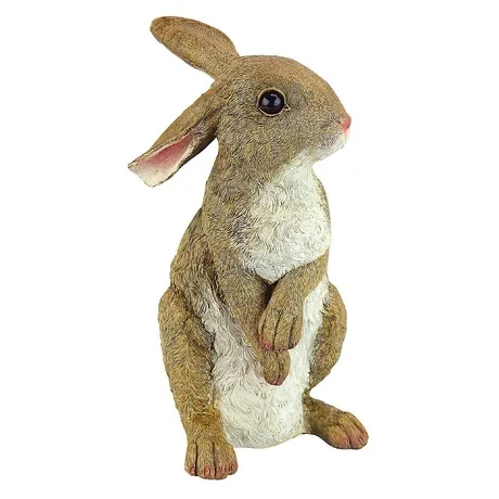 Hopper, the Bunny, Standing Garden Rabbit Statue: Set of Two