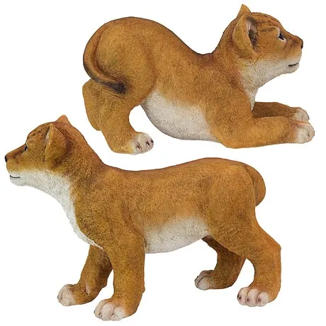 Lion Cubs of the Sahara Animal Statues: Complete Set