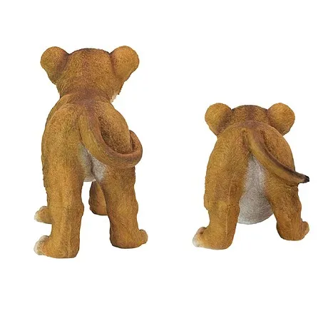 Lion Cubs of the Sahara Animal Statues: Complete Set