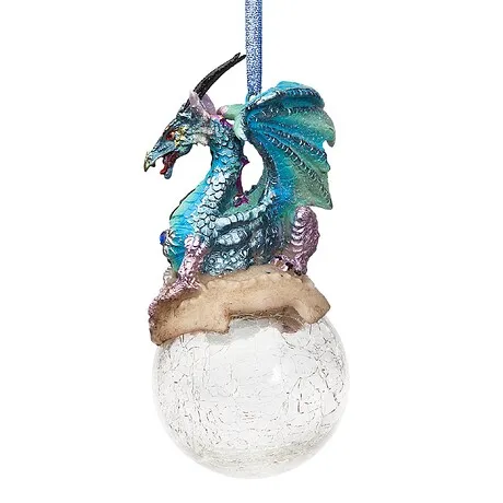 Frost the Gothic Dragon Holiday Ornament: Each