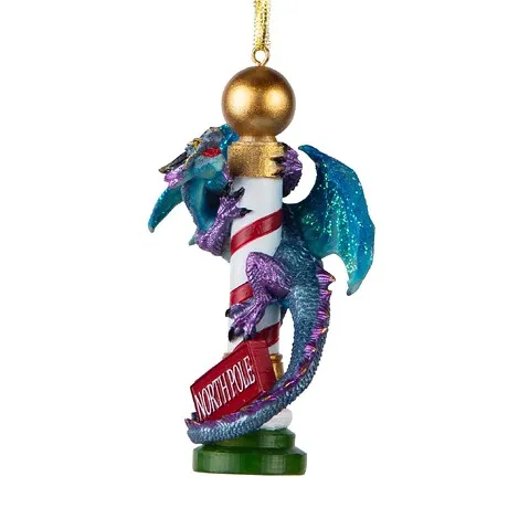 North Pole Dancing Dragon 2024 Gothic Holiday Ornament: Each