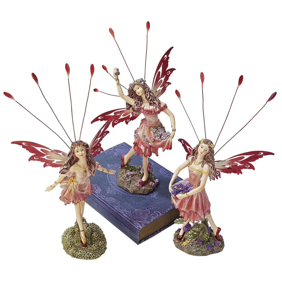 Crosstweed Meadow Victorian Fairy Statue Set