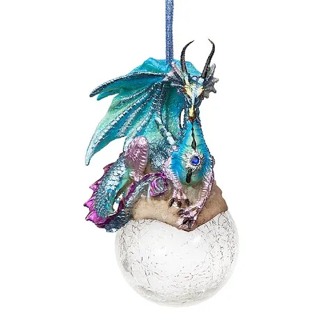 Frost the Gothic Dragon Holiday Ornament: Set of Three