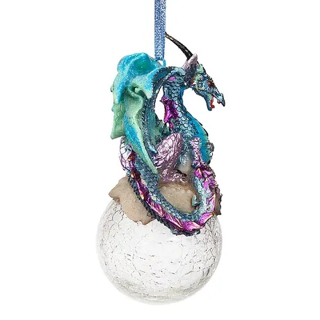 Frost the Gothic Dragon Holiday Ornament: Set of Three