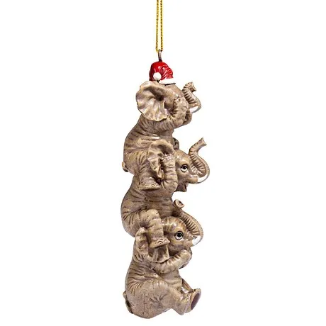 See, Speak, Hear No Evil Elephant Holiday Ornament: Each