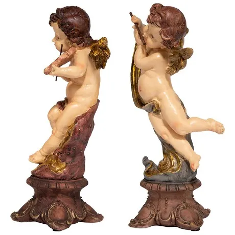 Italian Baroque-Style Musical Cherub Statues
