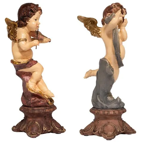 Italian Baroque-Style Musical Cherub Statues