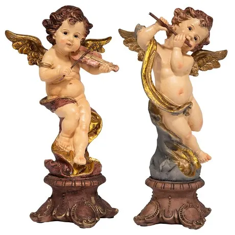 Italian Baroque-Style Musical Cherub Statues
