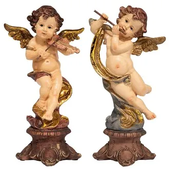 Italian Baroque-Style Musical Cherub Statues
