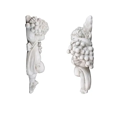 Cherub's Harvest Angel Wall Sculpture Set