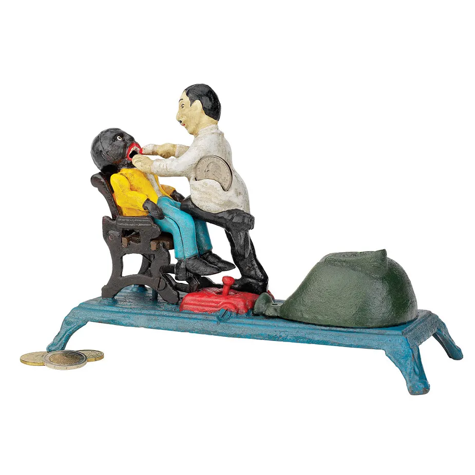 The Dentist Chair: Pulling Teeth Collectors' Die-Cast Iron Mechanical Coin Bank