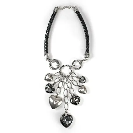 Hearts on Ice Necklace and Earrings Ensemble