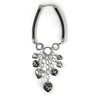 Hearts on Ice Necklace and Earrings Ensemble